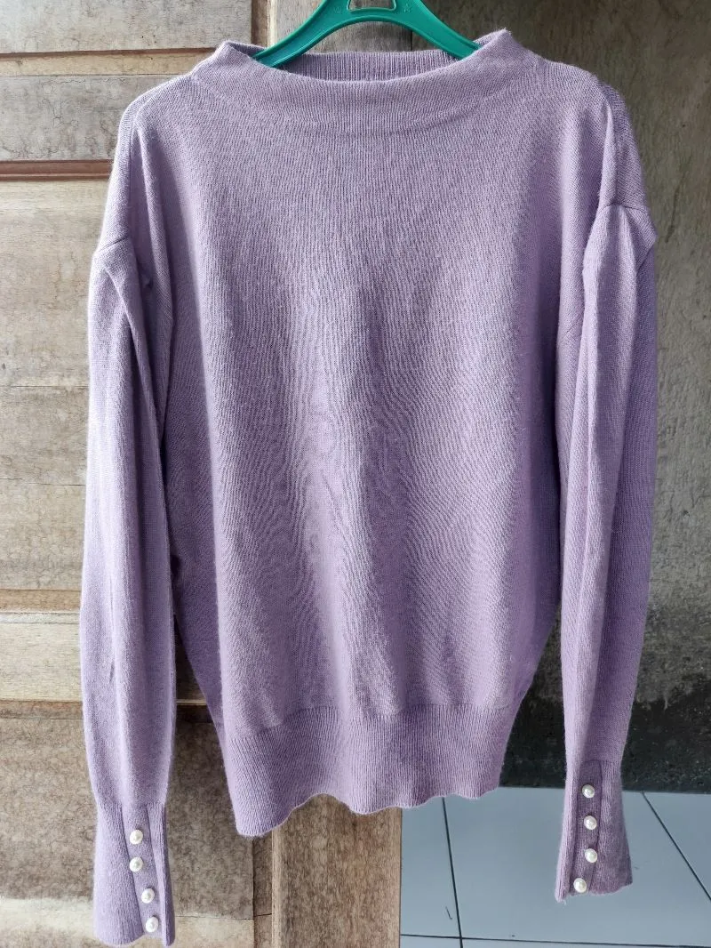 Sweater lilac lengan inara photo 1