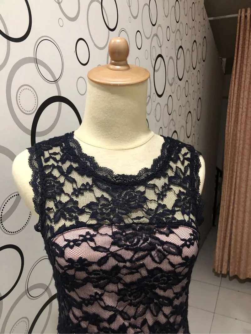 grunge dress renda see through photo 1