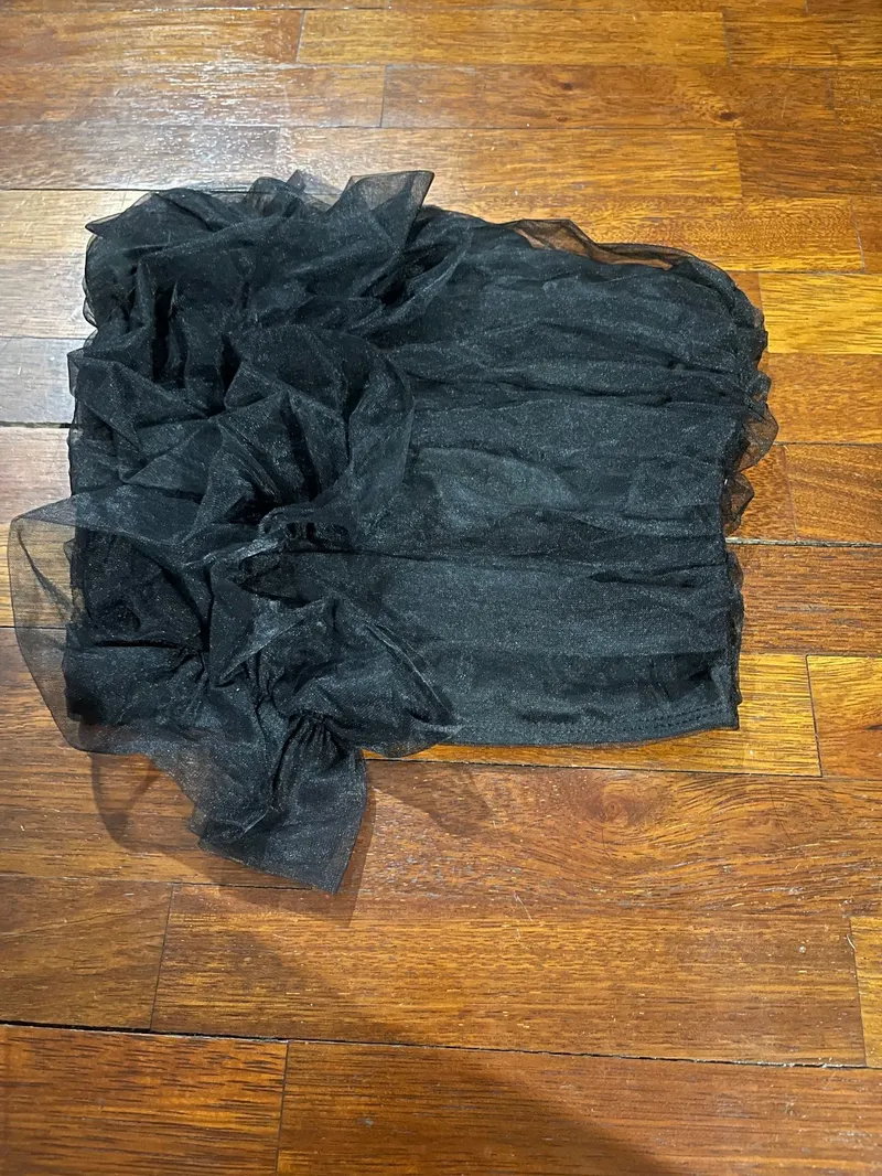 Shein Luxury Avant Garde Bandeau top Wanita black photo 1