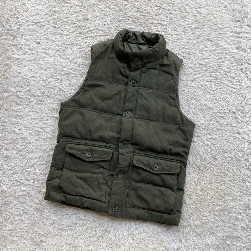 GU Heat Padded Vest Down Jacket Olive Green photo 1