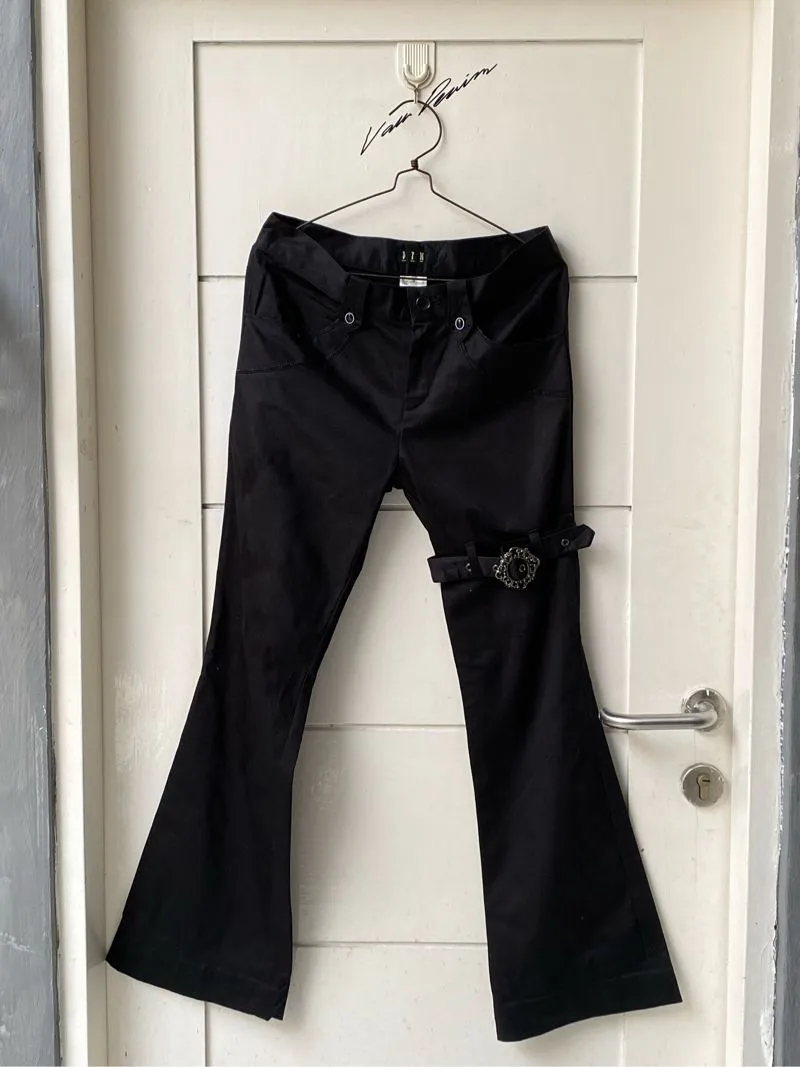 パンツ BLACK PEACE NOW bondage pants Black Peace Now Bondage Flare Long Pants - Preloved