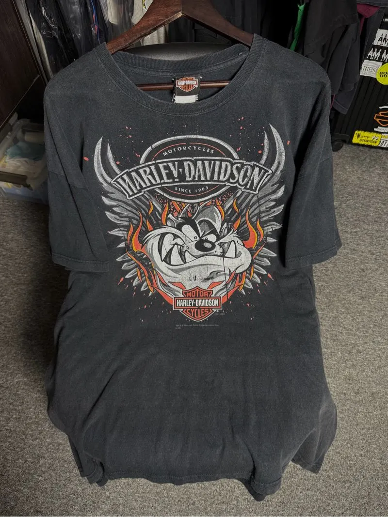 ©2015 Warner Bros X Harley Davidson Tasmanian Devil Looney T photo 1