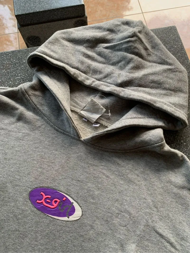 Hoodie X-Girl Skateboard Grey photo 1