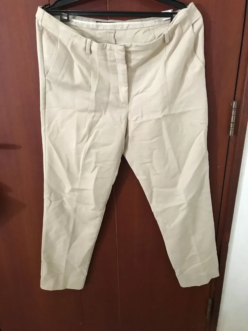 ZARA Casual Casual trouser Wanita tan cream photo 1