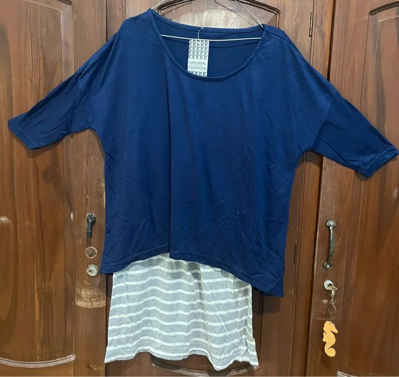 Kaos Layer Navy Stripe photo 1