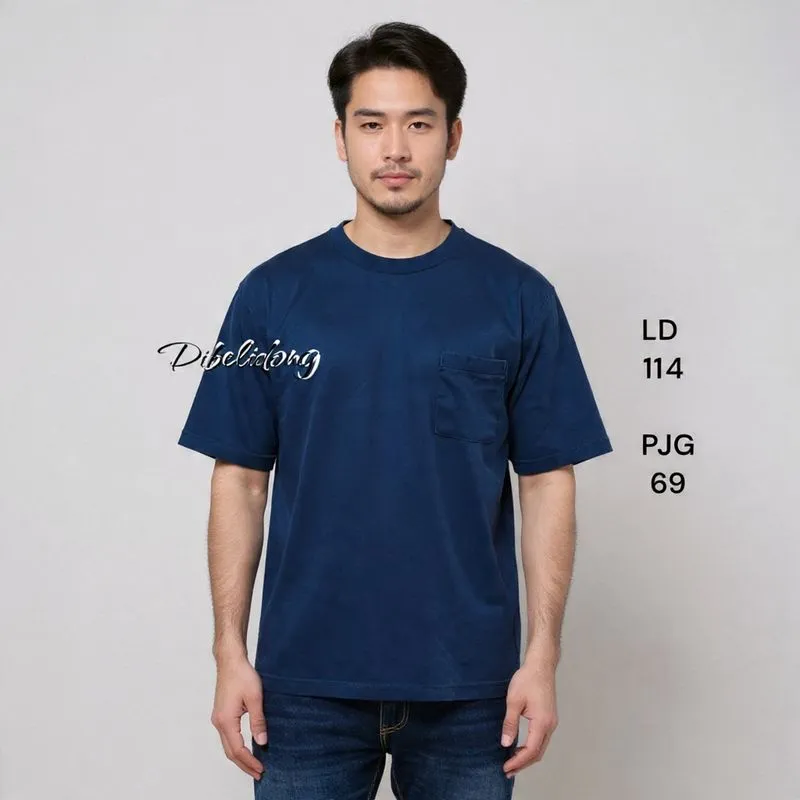 Kaos pendek poket navy photo 1