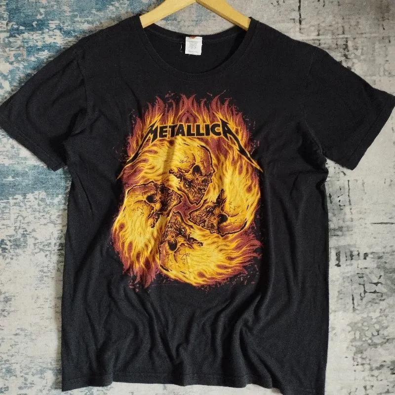 Kaos band Metallica flame Vintage  photo 1
