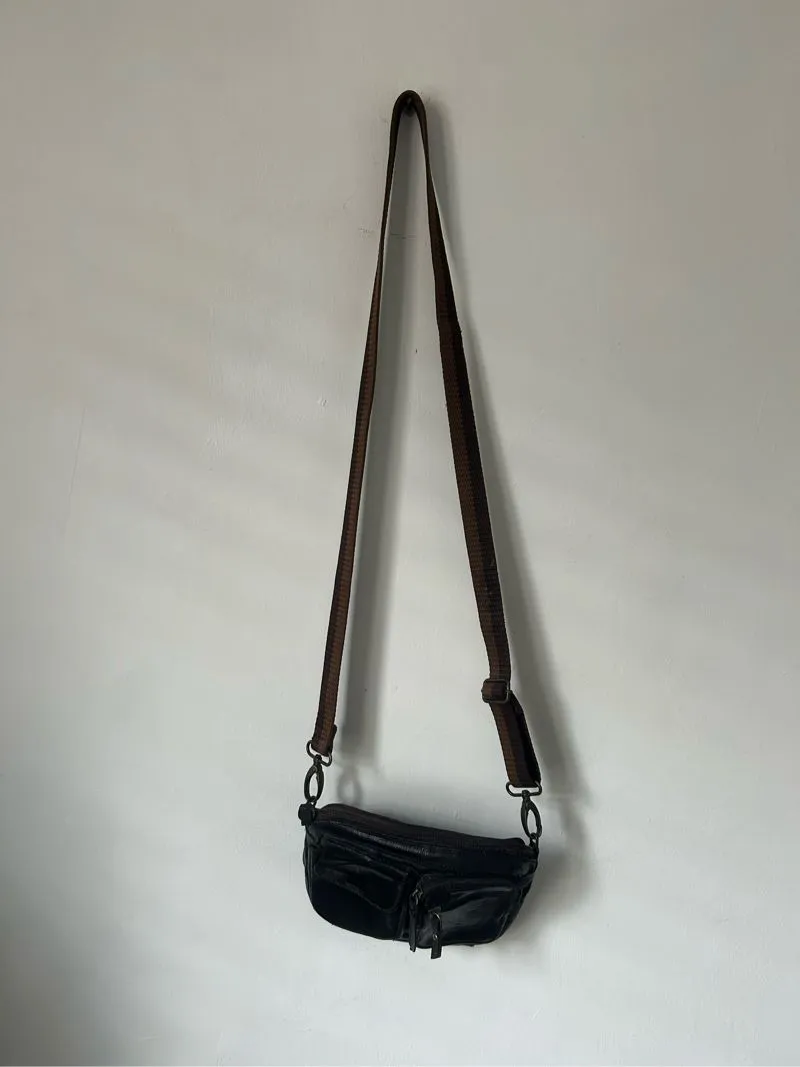 Head Porter Plus Brown Leather Sling Bag photo 1
