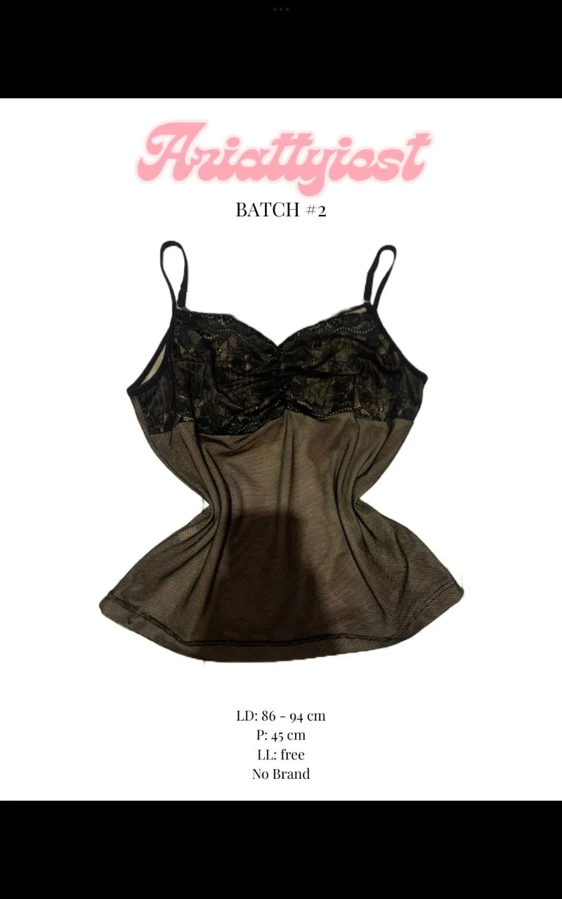 Goth black lace tank top photo 1