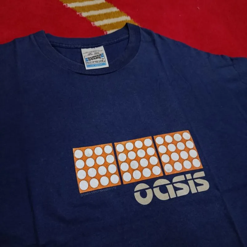 Vintage 00s Oasis by Screen Stars Kaos T Shirt Band Musik photo 1
