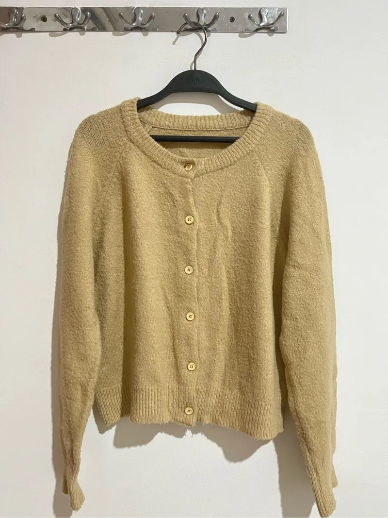 Beige Button-Up Cardigan photo 1