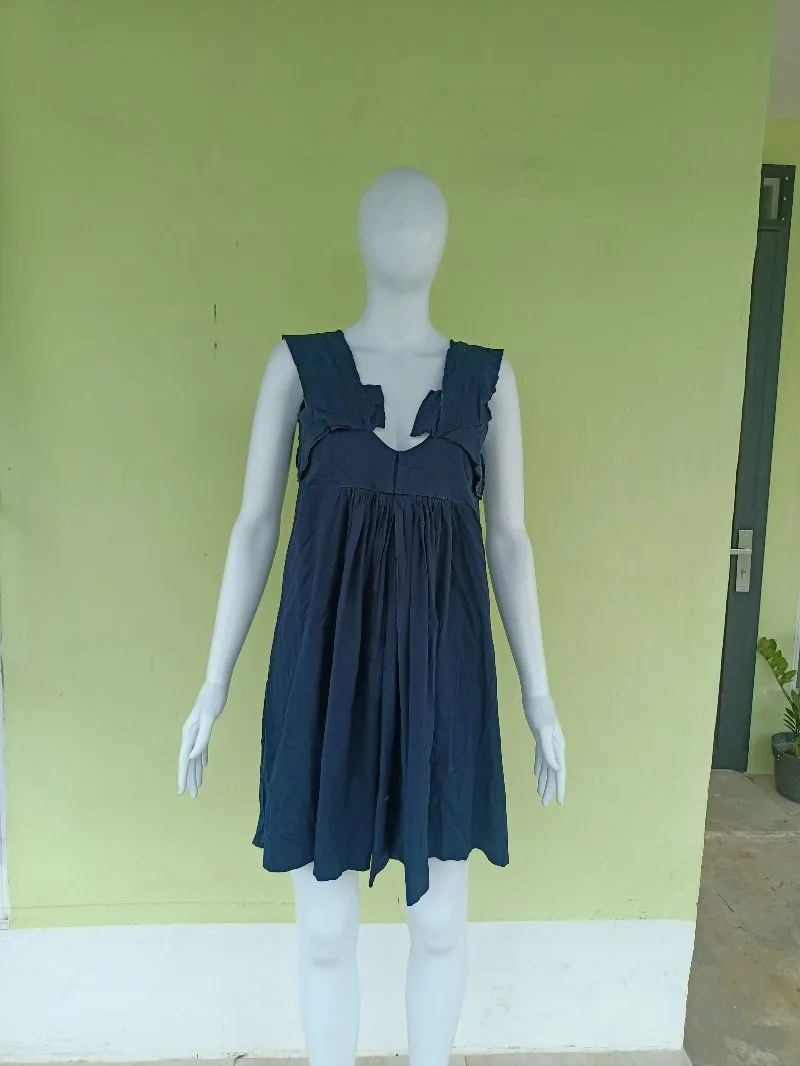 DRESS NAVY KATUN MURAH photo 1