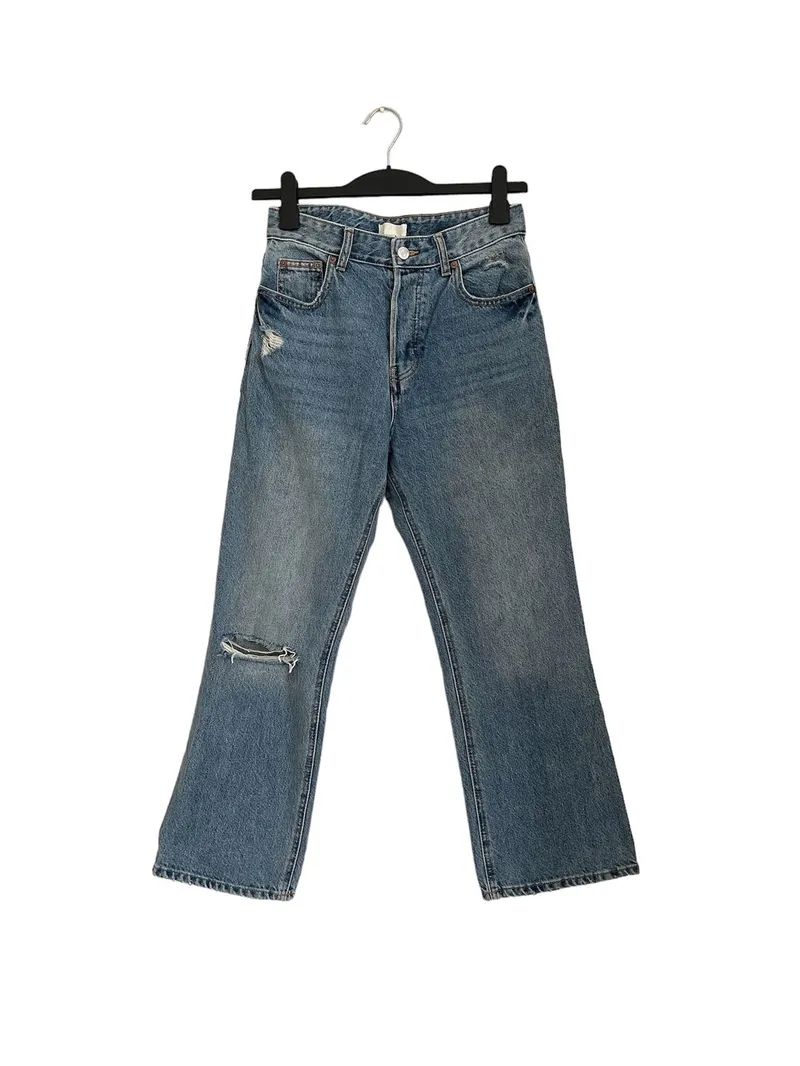 H&M Streetwear Casual Wide leg jeans Wanita blue photo 1