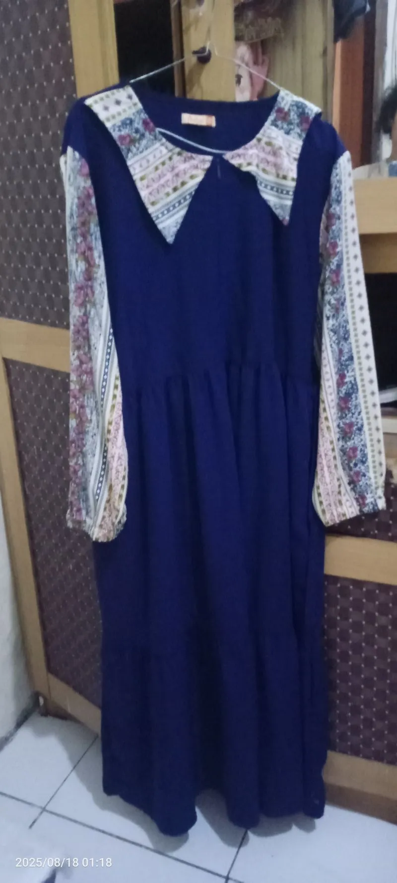 Gamis nevy bunga  photo 1
