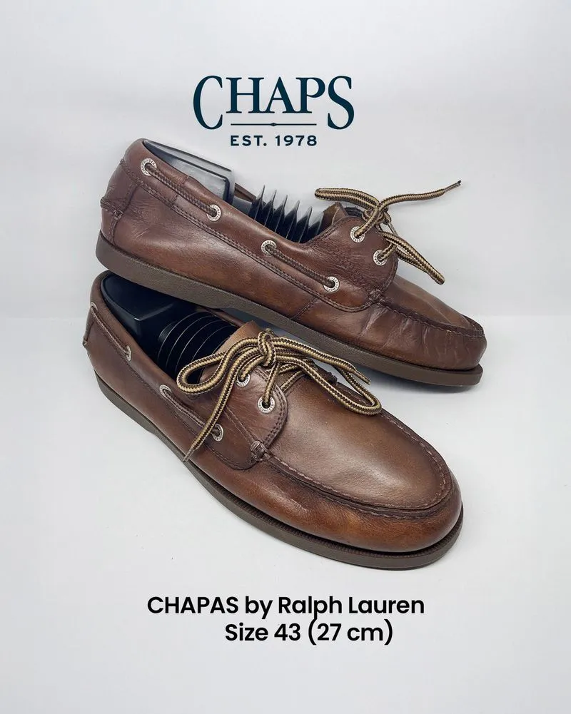 CHAPS by Polo RL Boat Loafers Made from Pakistan Leather photo 1