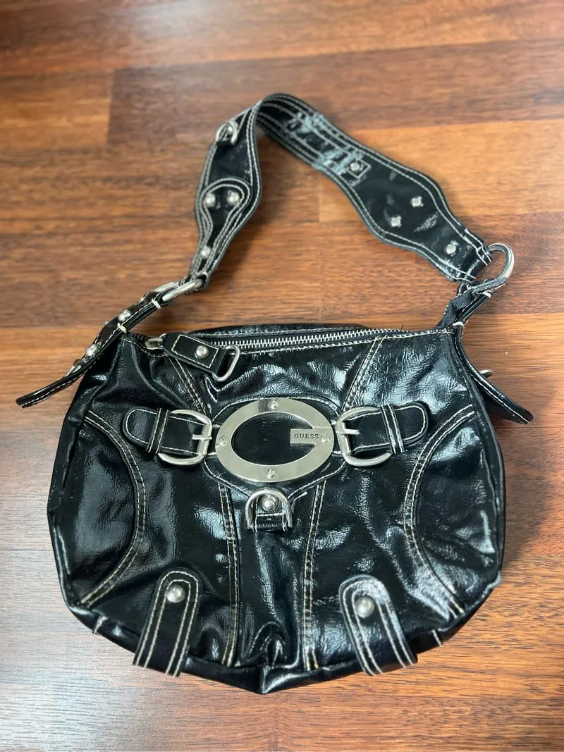 Vintage Guess Hobo Bag Patent Leather Y2k photo 1
