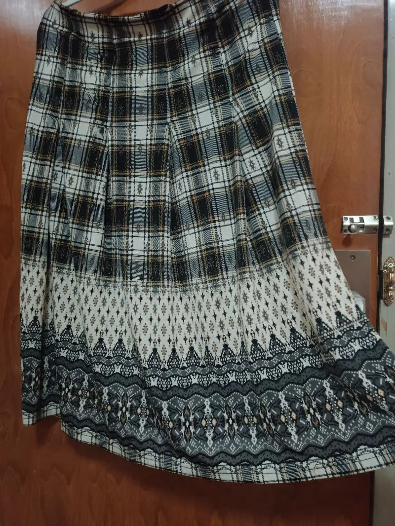 Ralph Lauren Plaid Pleated Skirt Hot Topic Green Blue Plaid