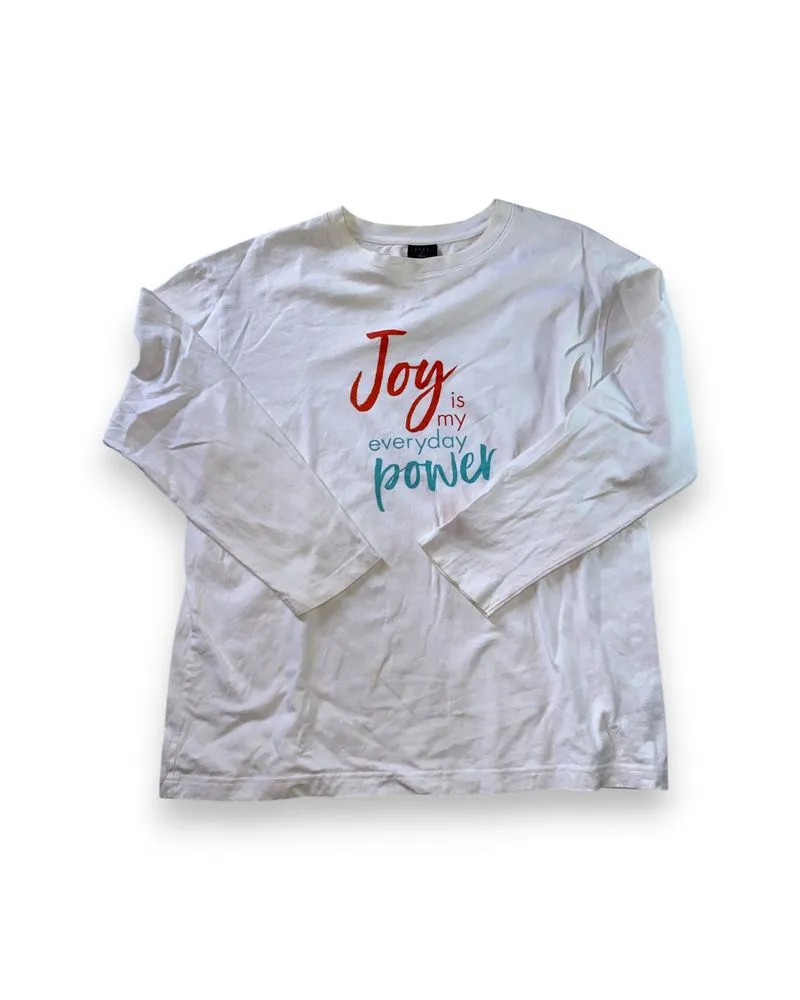 Kaos Elle x GU "Joy is my everyday power" Long Sleeve White  photo 1