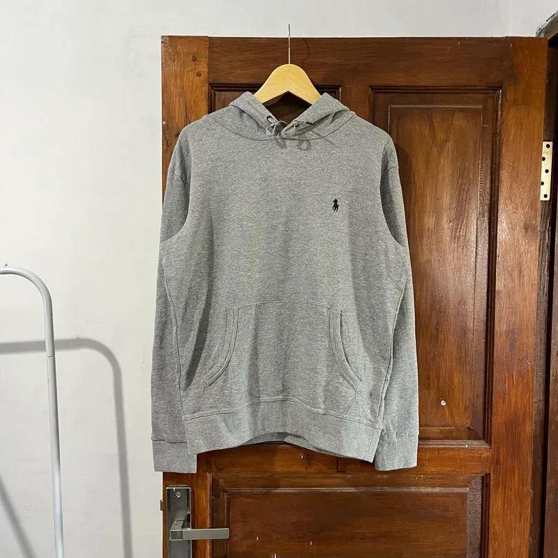 [L-XL] Ralph Lauren 'Barcode' Cotton Hoodie Long Sleeve I Gr photo 1