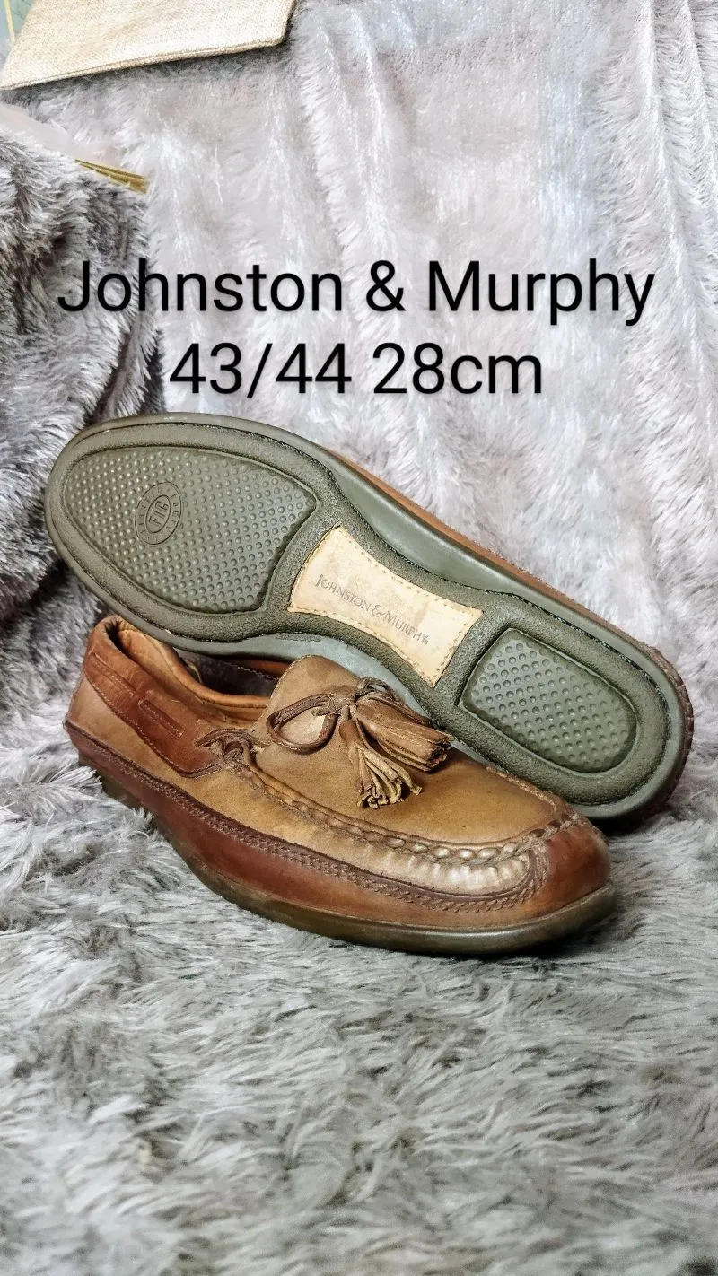 JOHNSTON & MURPHY Size 43/44 Penny Loafer Moccasin Tassel photo 1
