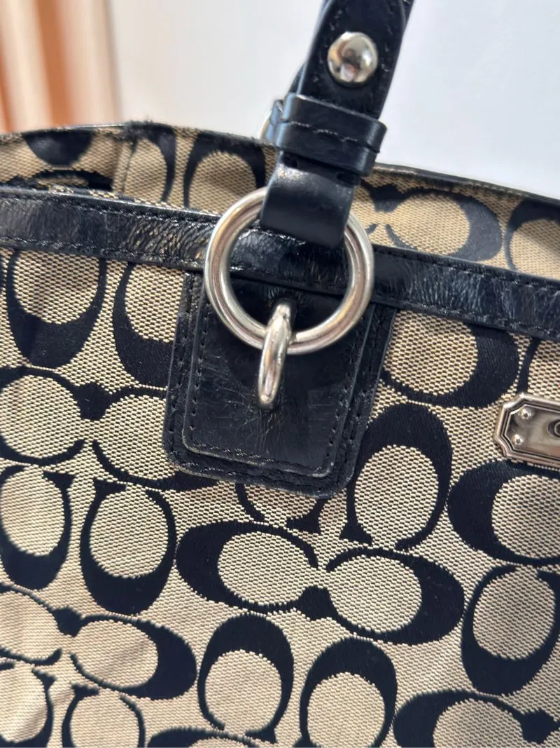 Vintage Coach Gallery Pocket Satchel Bag vintage coach gallery