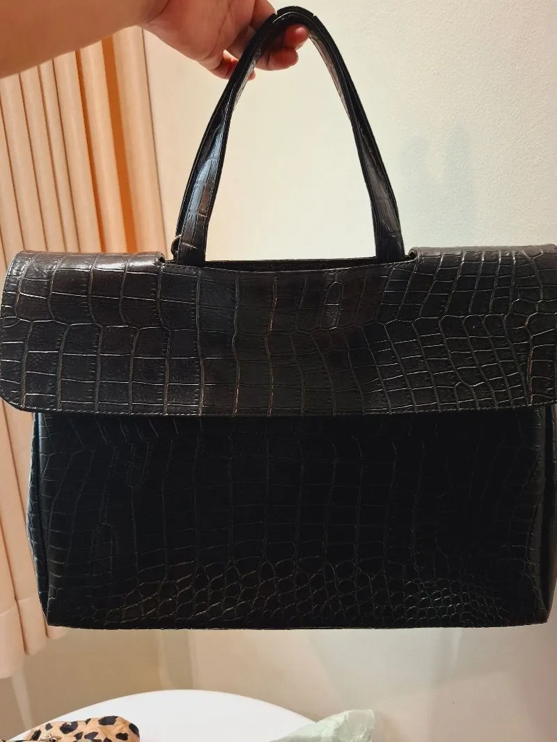 KWANI WANI Bag Two Way Croco Womens Leather Tote Bag photo 1