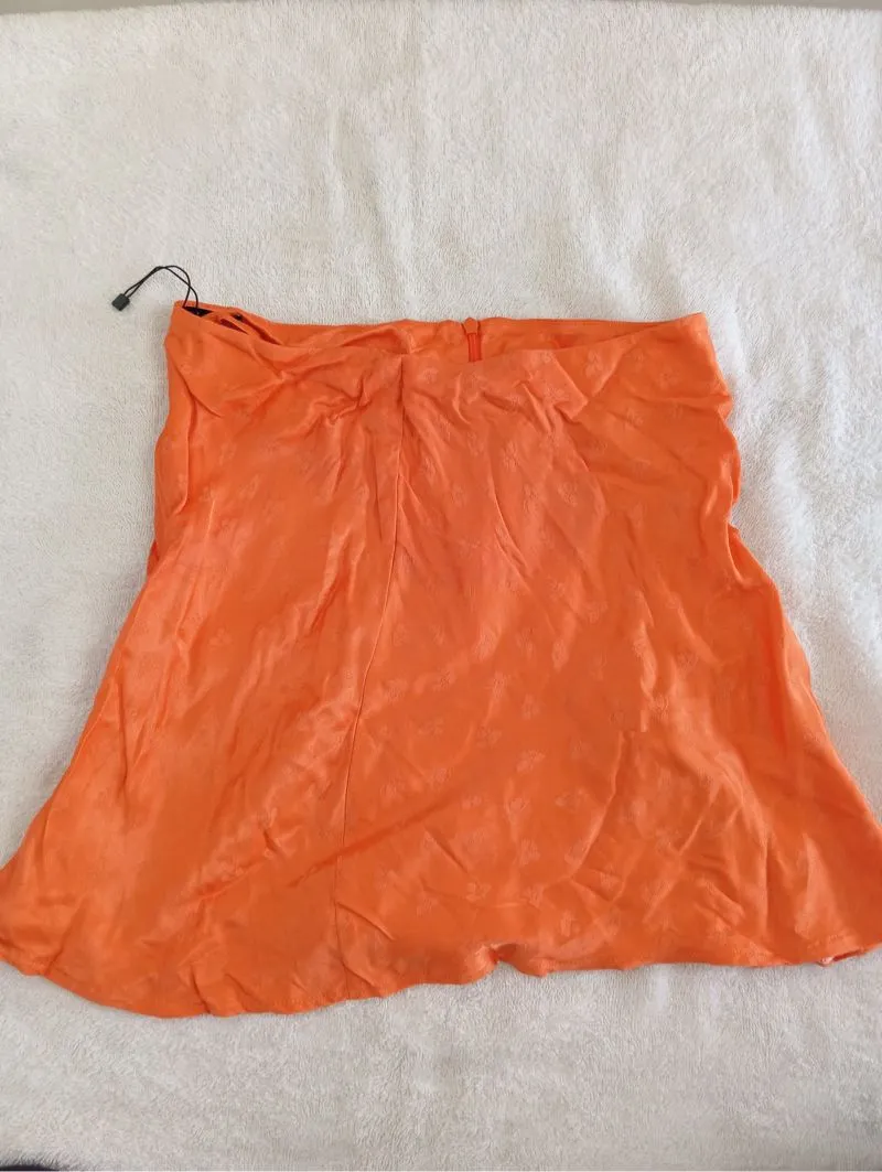 Zara Streetwear Casual Mini skirt Wanita orange photo 1