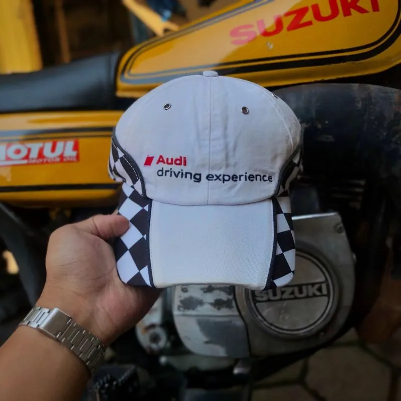 Racing Hat. Automotive Audi Checkerboard Spell Out photo 1