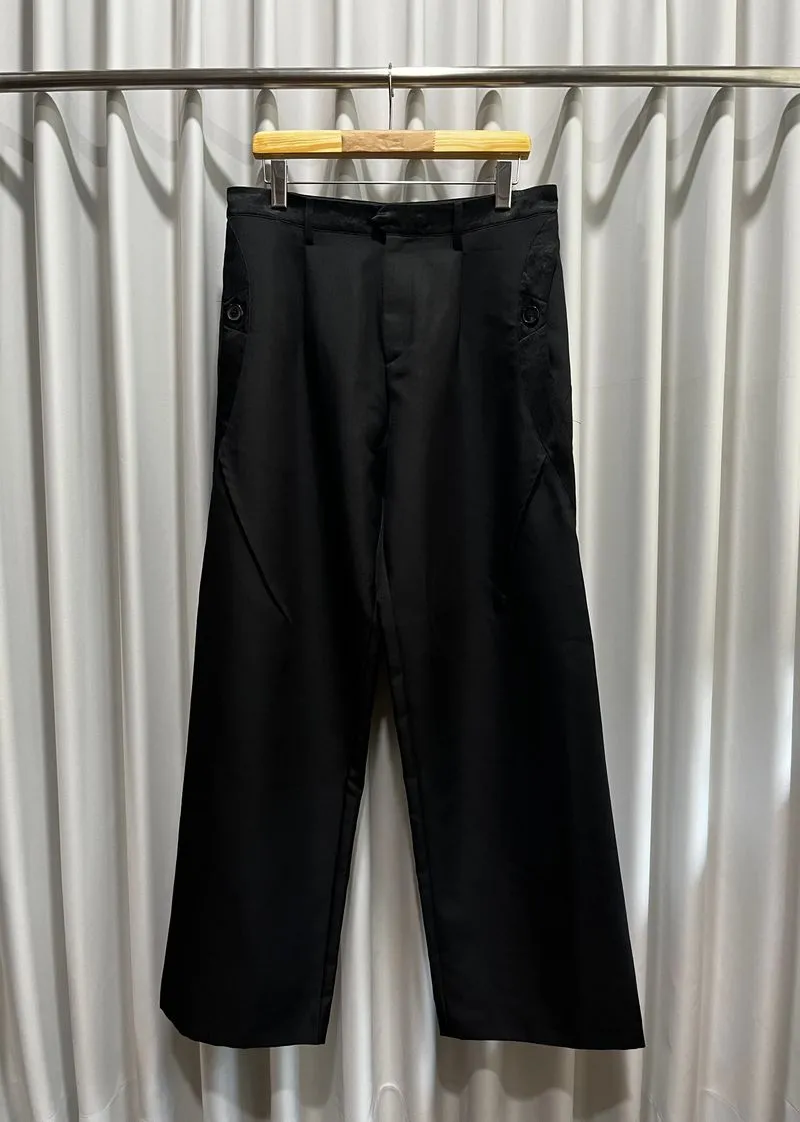 Kiko Kostadinov - 0008 Black Aristides Wide Trousers Rp 5,80 photo 1