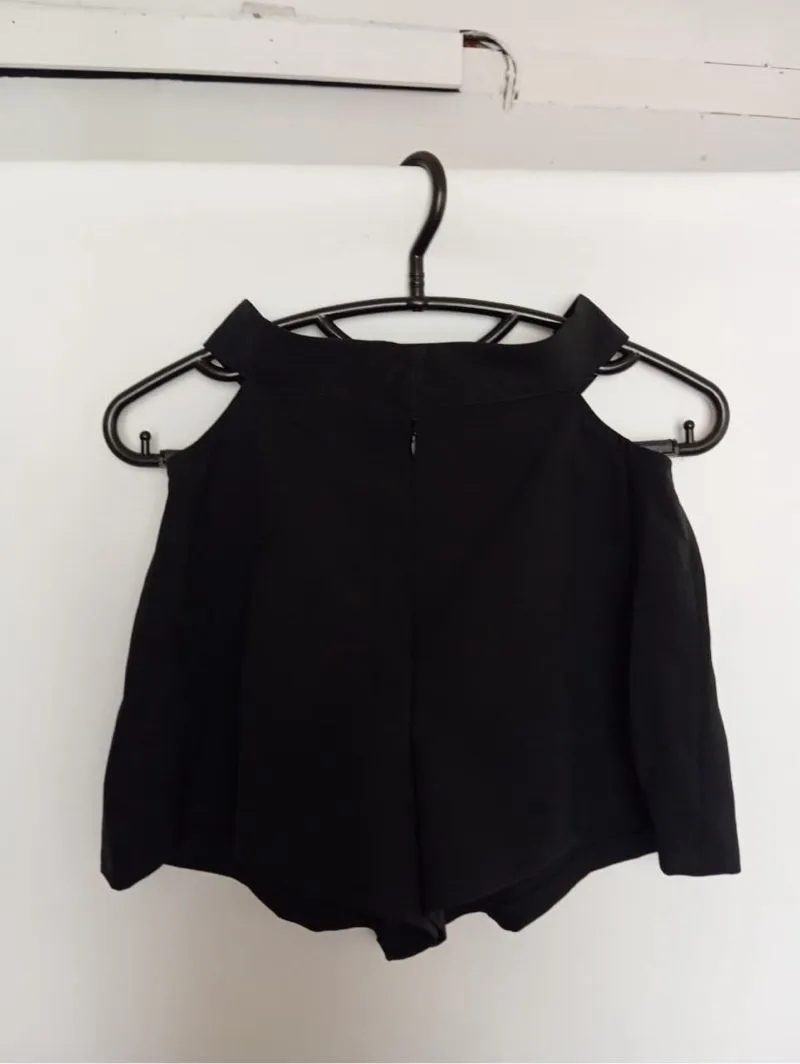 Casual Minimalist Mini skirt Wanita black photo 1