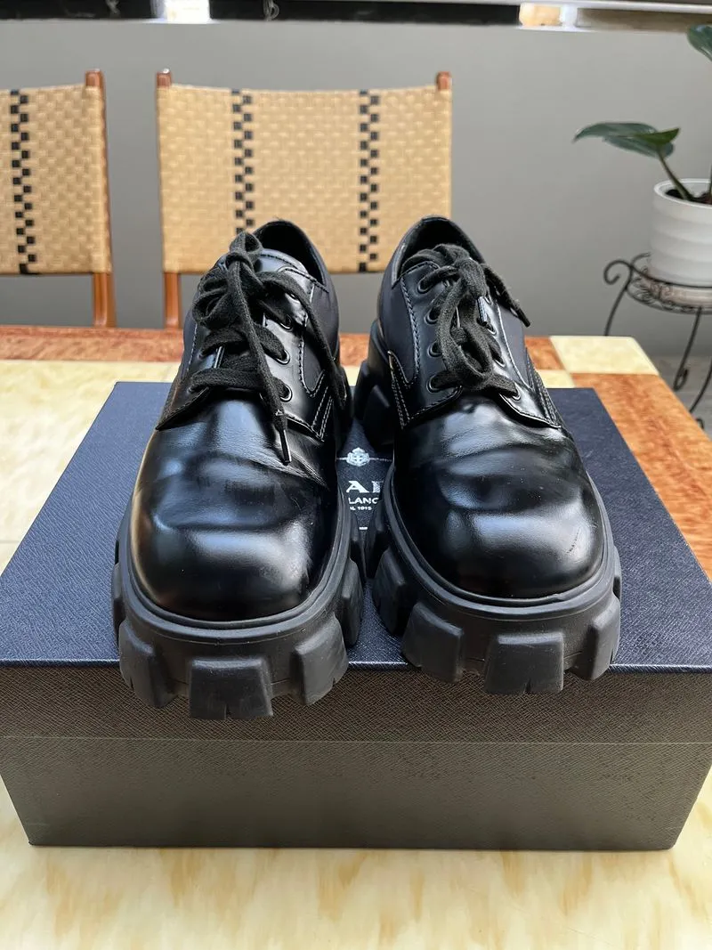 靴 PRADA MONOLITH Re-nylon LACE-UP SHOES 6 楽天市場】PRADA(プラダ) サイズ:6 1/2 MONOLITH Re-nylon LACE