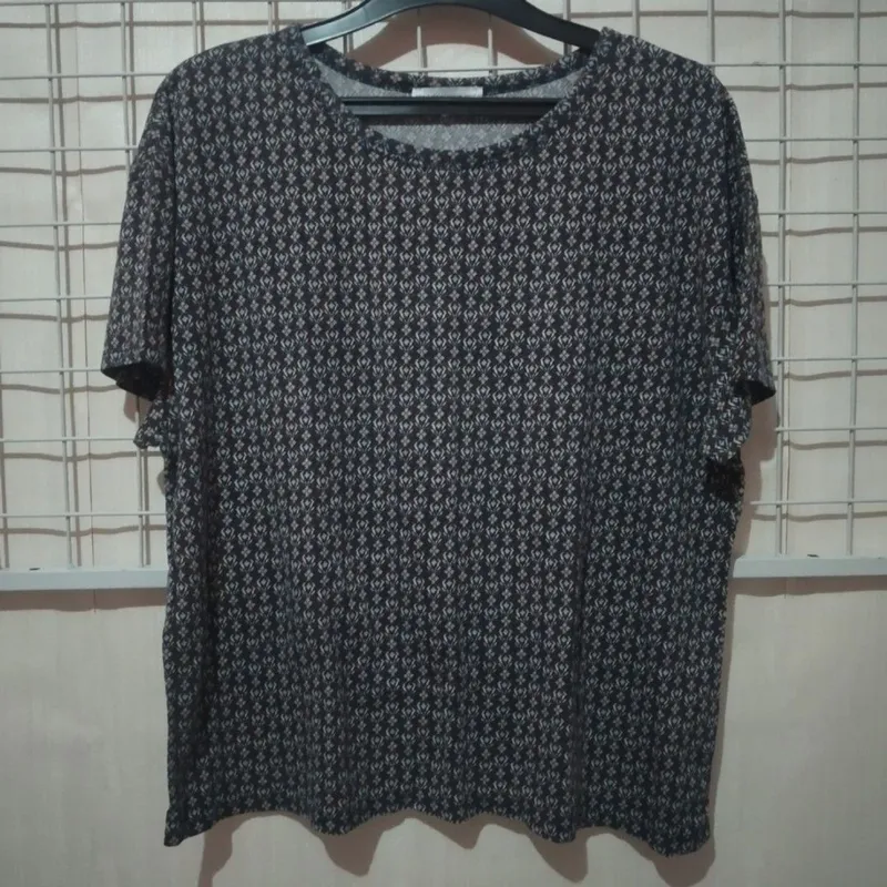 ZARA Streetwear Casual T-shirt Wanita navy photo 1