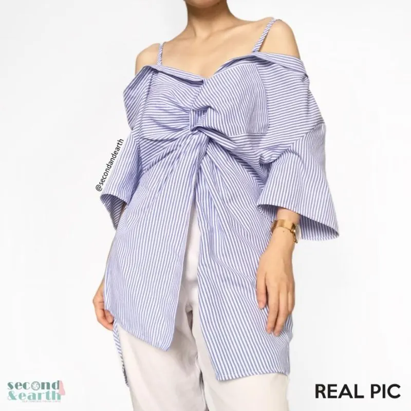 OGBFF Luxury Casual Baju muslim Wanita white blue photo 1