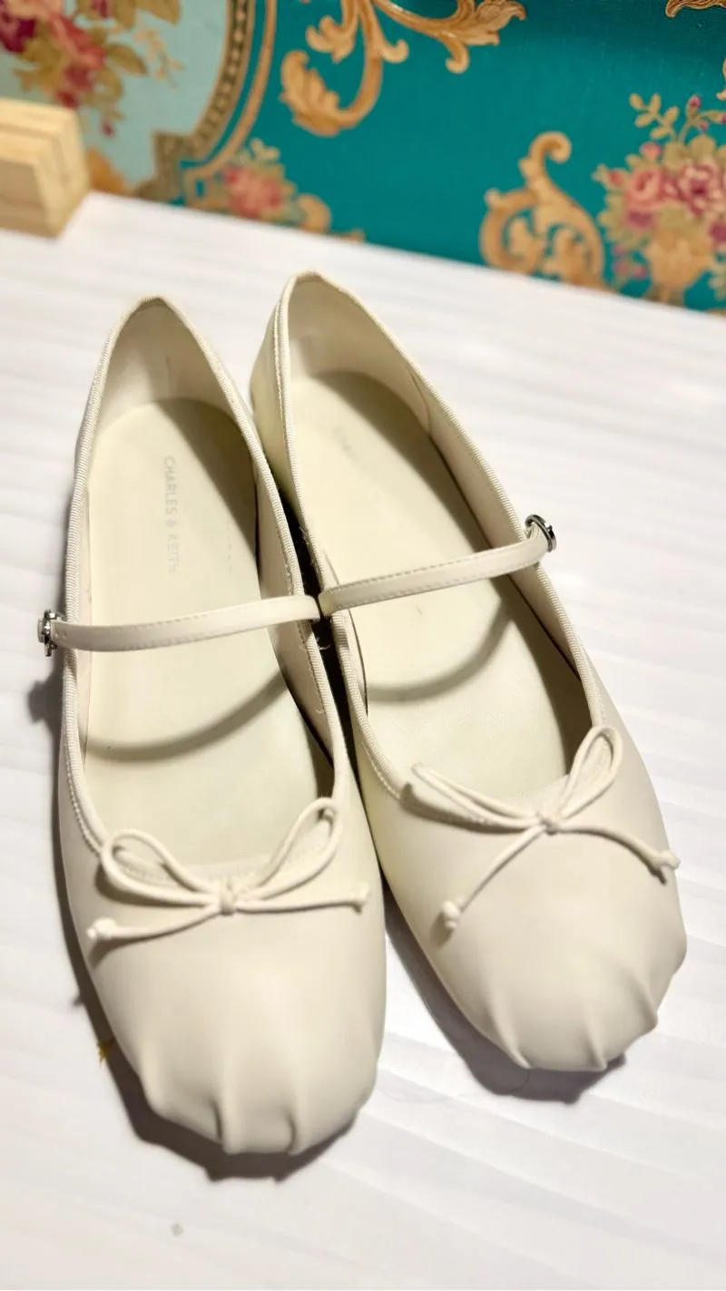 Charles n Keith Emiko Bow Mary Jane Flats
