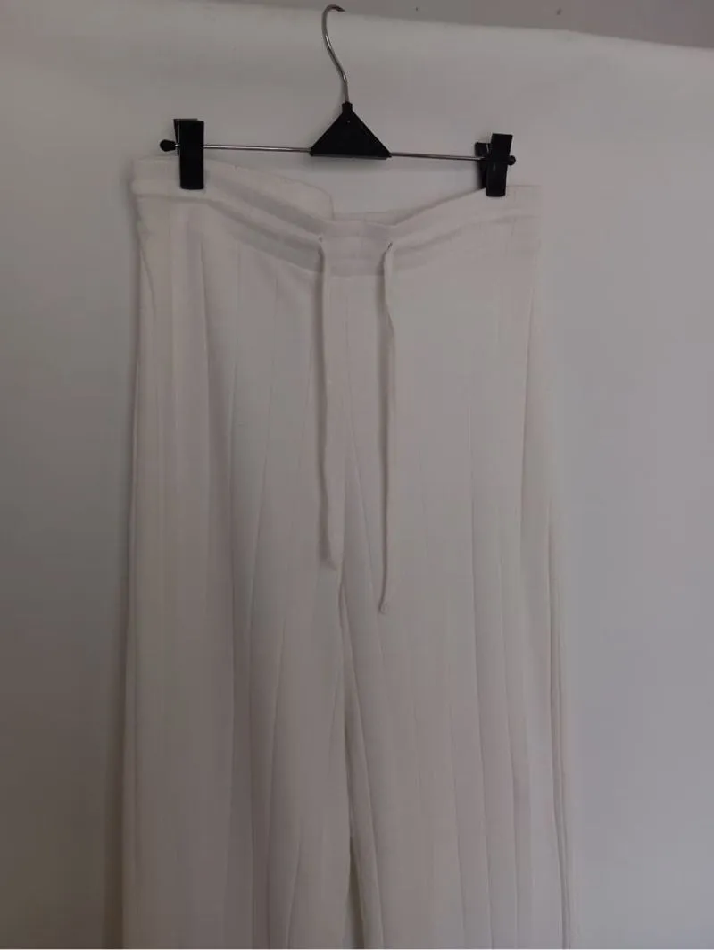 Stradivarius Casual Minimalist Sweatpants Wanita white photo 1