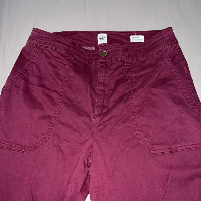 GAP Cranberry Girlfriend Khaki Jeans photo 1