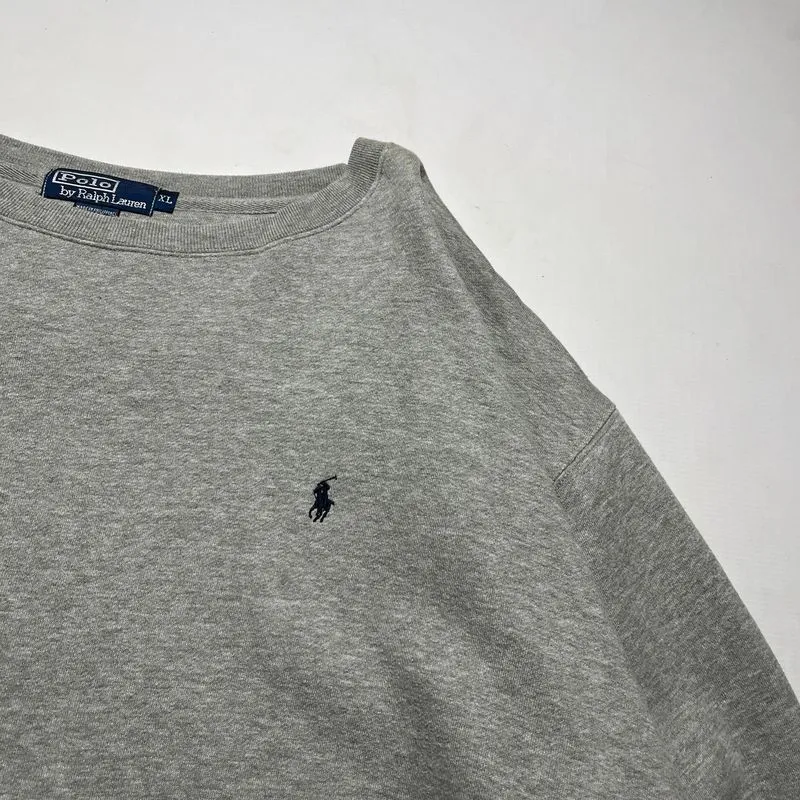 CREWNECK POLO RAPLH LAUREN SWEATSHIRT GREY ORIGINAL Preloved