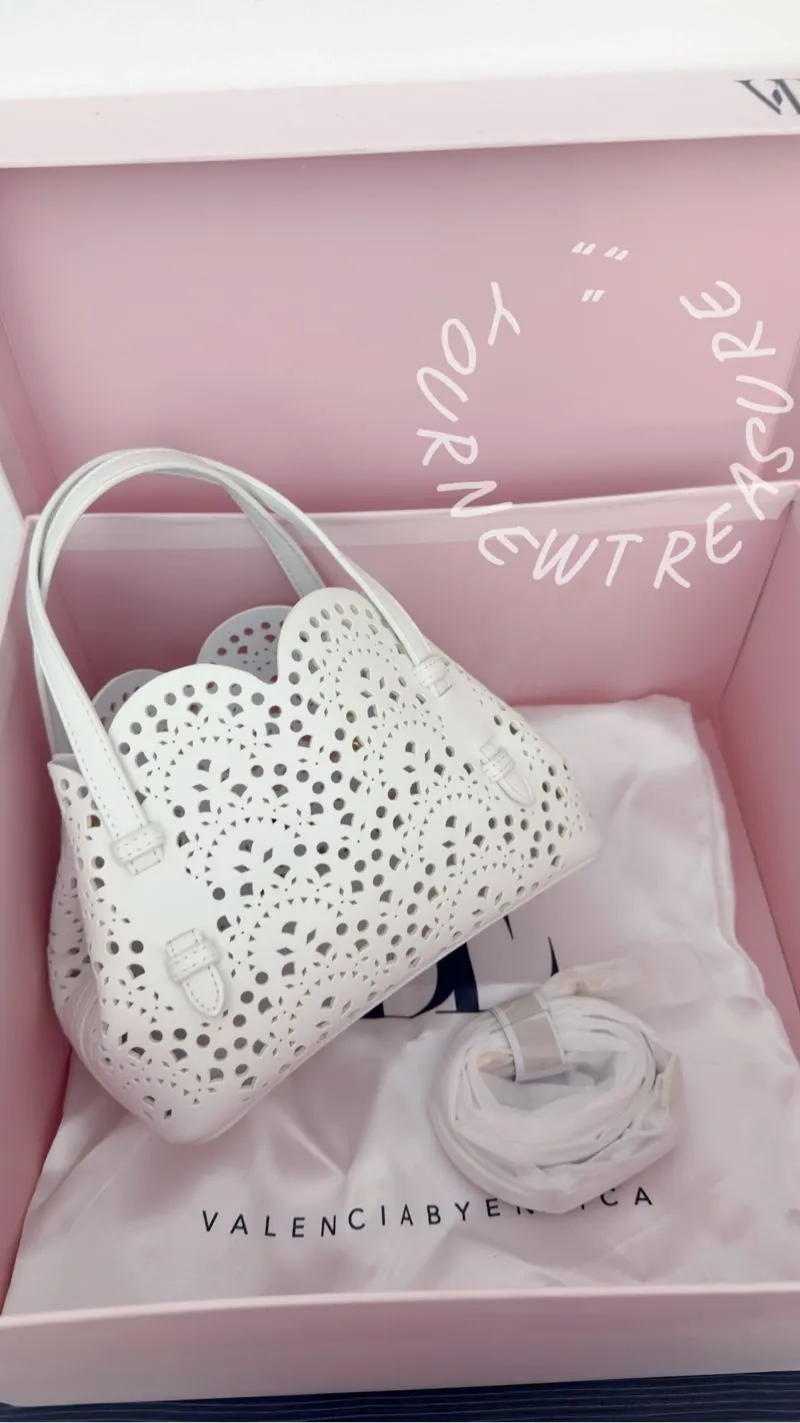 WHITE BAG, ALAIA look alike, COMPLETE SET   photo 1