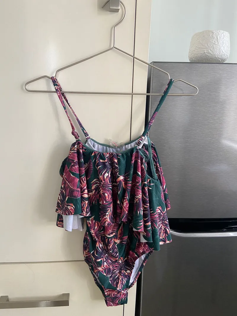 Minimalist Swimwear Wanita green photo 1