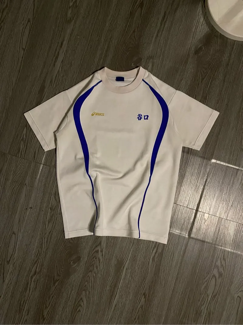Asics Vintage Sportswear Jersey Pria white blue photo 1