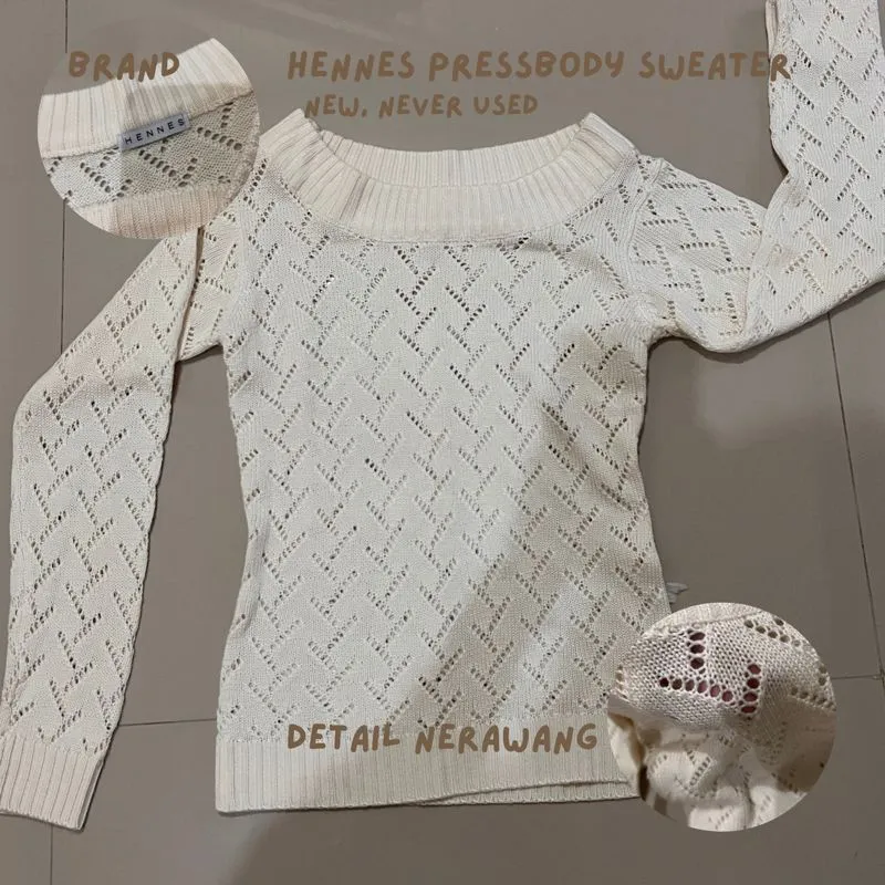 KOREAN sweater winter allsize white cream photo 1