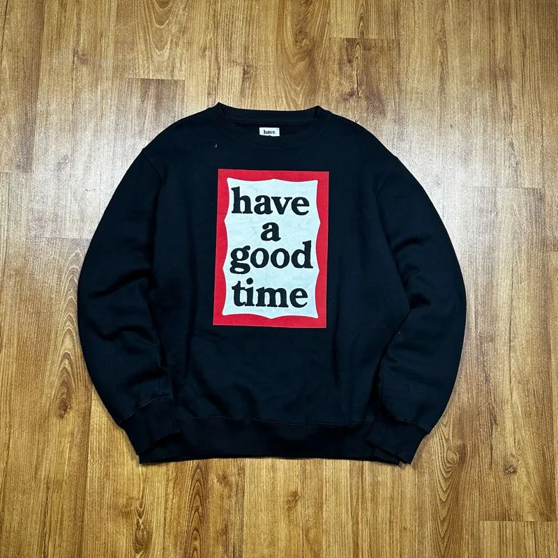 HAVE A GOOD TIME BOX LOGO CREWNECK Preloved