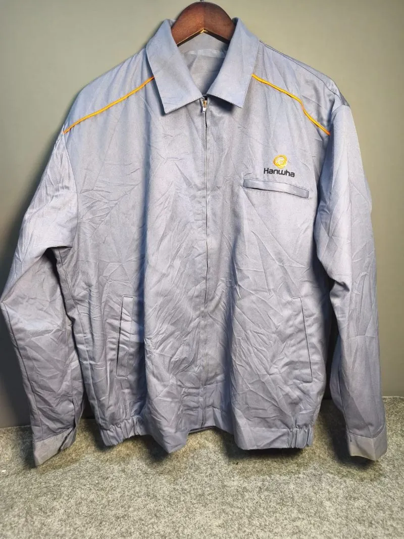 Jaket Seragam Kerja Pria Hanhwa Abu-abu Ukuran XXL Tebal photo 1