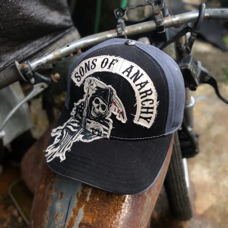 Vintage Son Of Anarchy Motorcycle Fitted Hat Preloved
