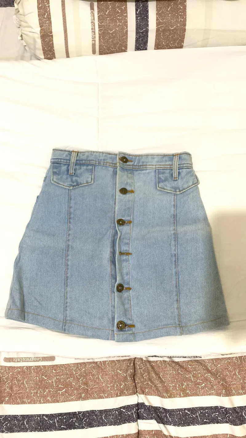 Pull & Bear Casual Mini skirt Wanita blue photo 1