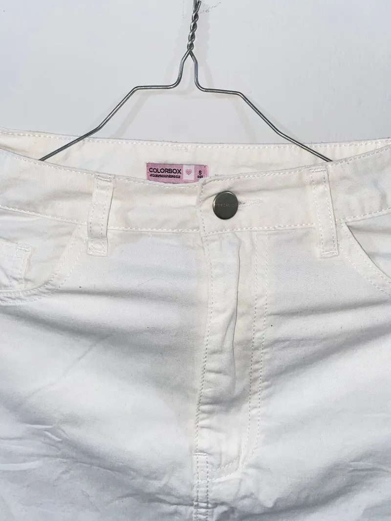 COLORBOX Minimalist Casual Mini skirt Wanita white photo 1