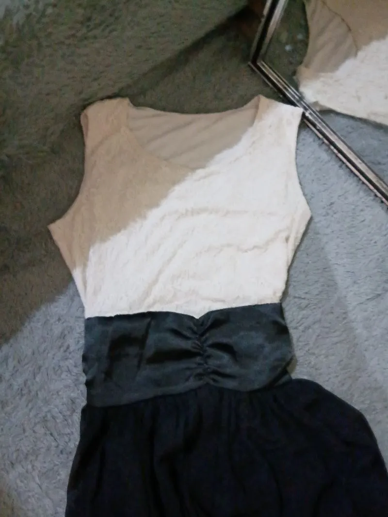 dress hitam putih photo 1