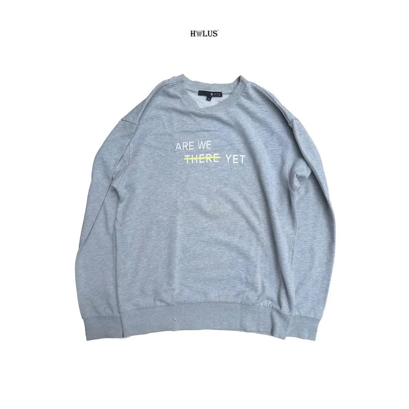Sweatshirt Casual Grey Nix "Are We There Yet?" Authentic photo 1