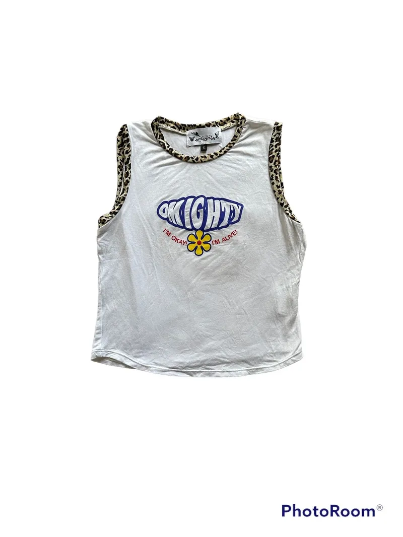 Omighty white baby tank Size S photo 1