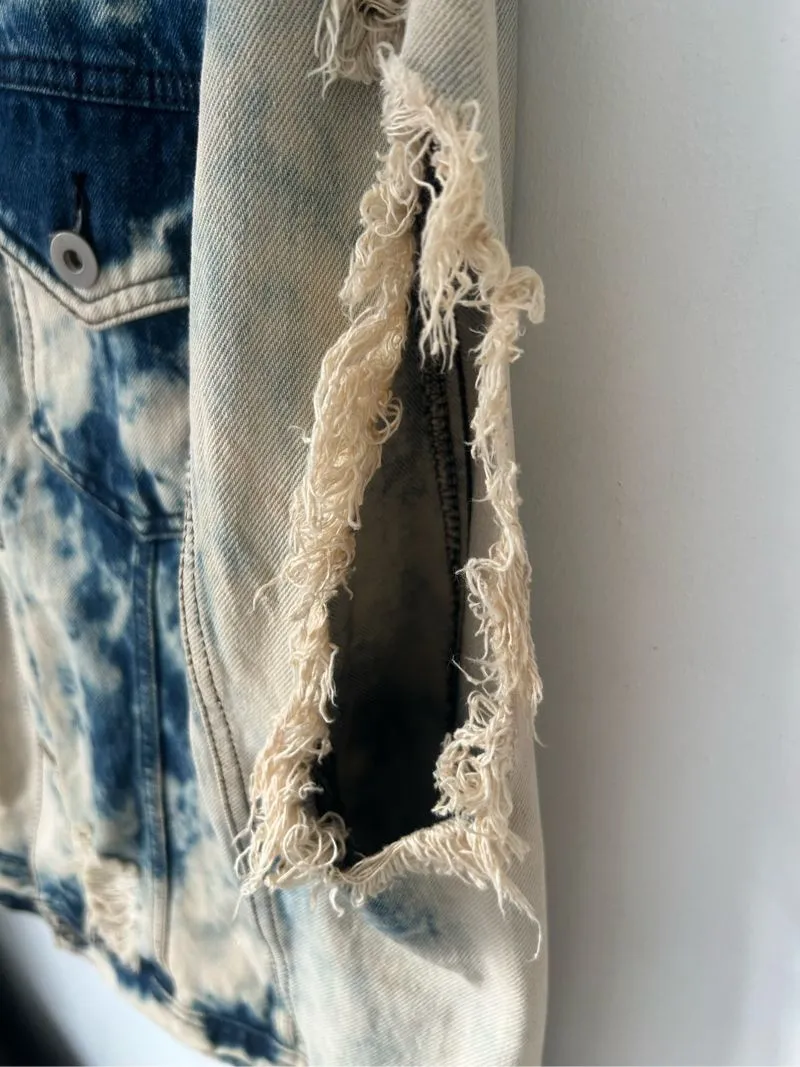 00s archive glad news fur denim jacket